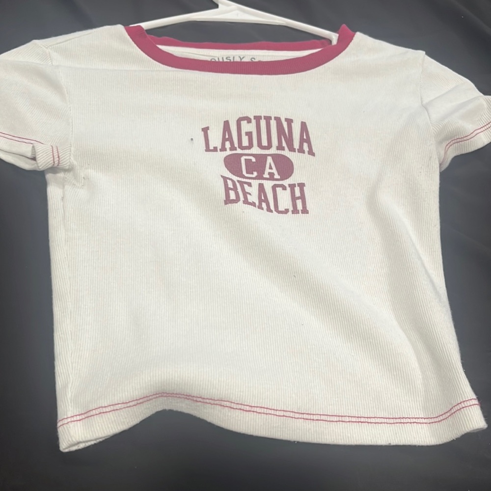 says “laguna CA beach” in maroon and really soft